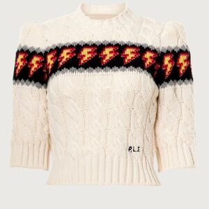 Merino Wool Lightening Bolt Sweater by Philosophy di Lorenzo Serafini, US 4